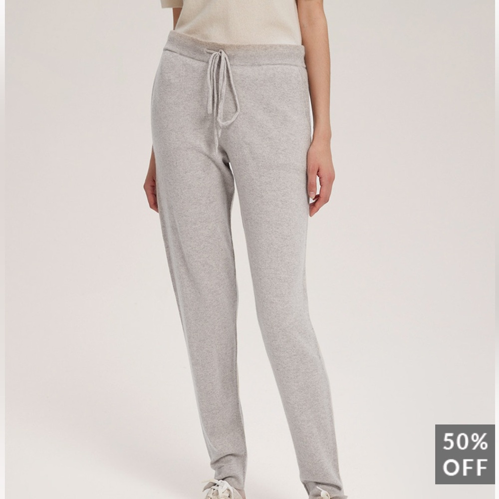 Nap loungewear 100% cashmere brown fit midi joggers!